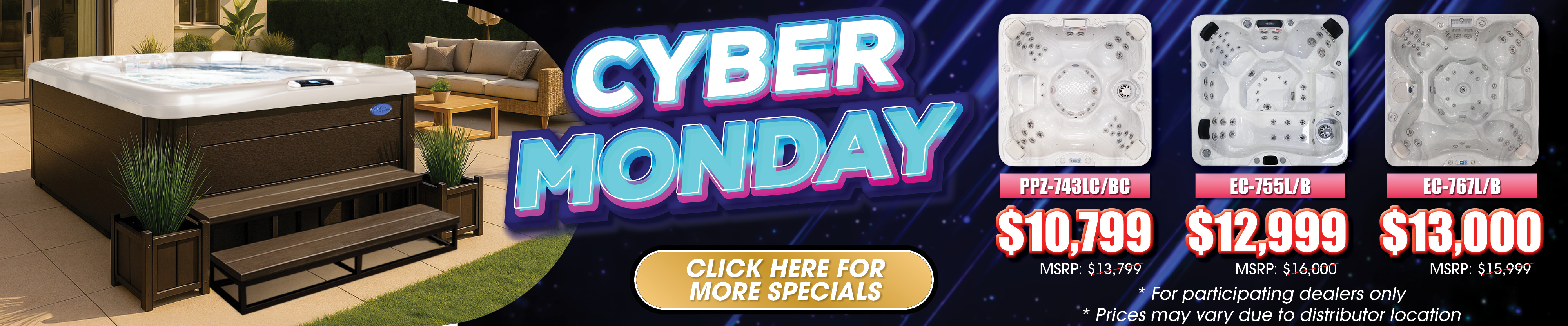 Calspas hot tub being used in a family setting - Denton