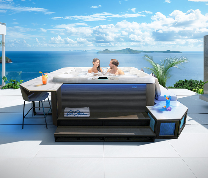 Calspas hot tub being used in a family setting - Denton
